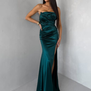 Smaragdové společenské korzetové šaty ZONTIRE Velikost: ONESIZE