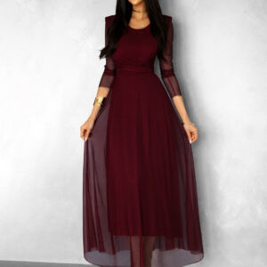 Vínové tylové společenské šaty ASHER Velikost: ONESIZE