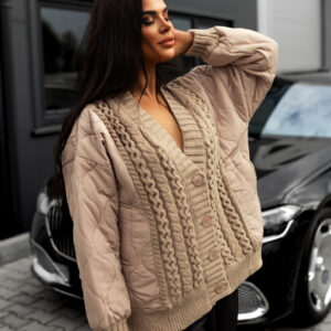 Béžový svetr CATALIAN na knoflíky Velikost: ONESIZE