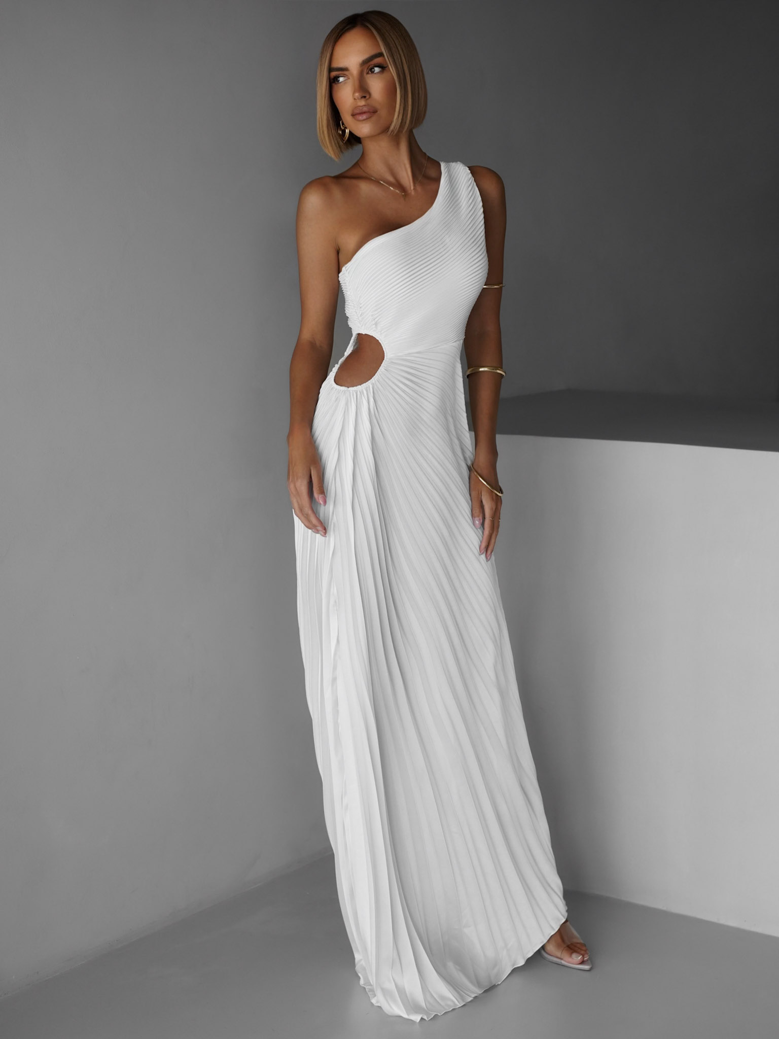 Bílé elegantní šaty SUNTILS Velikost: ONESIZE - Obrázek 2