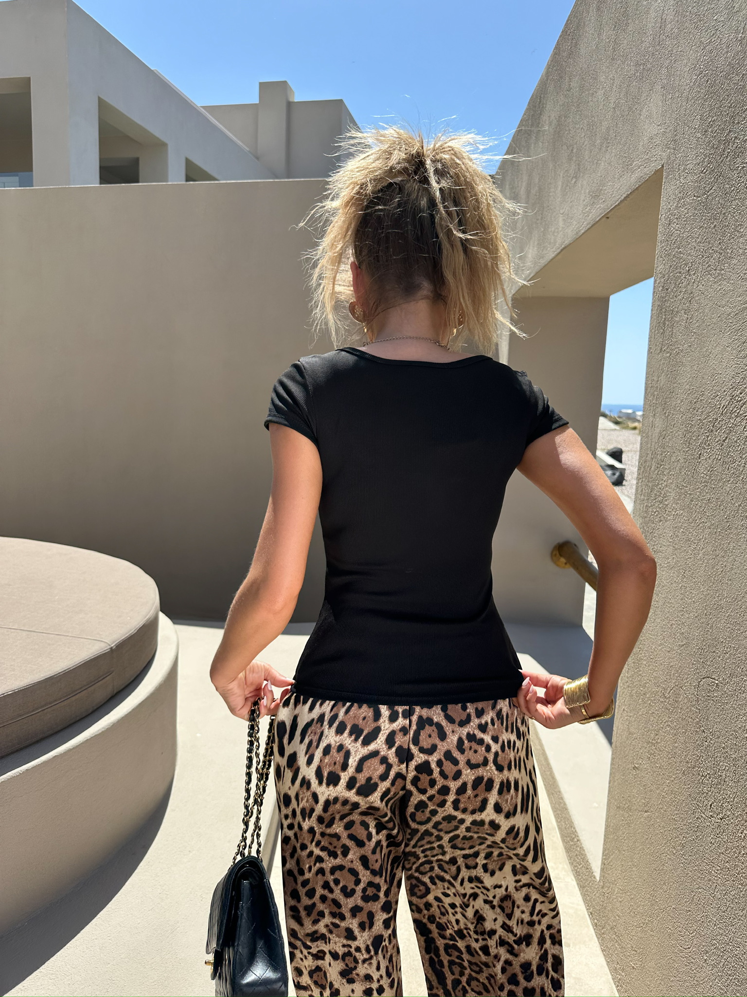 Černé basic tričko SILUSTE Velikost: ONESIZE - Obrázek 3