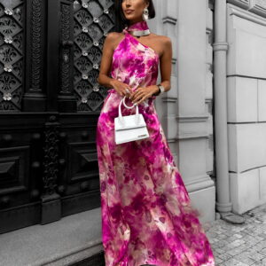 Růžové elegantní šaty PAPRANY Velikost: ONESIZE