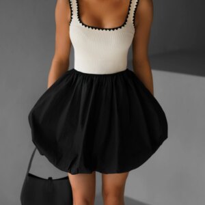 Béžové koktejlové balónové šaty PAULOBA Velikost: M/L