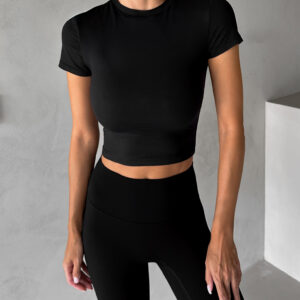 Černé sportovní fitness tričko MEREDIN Velikost: M