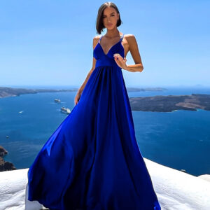 Královsky modré elegantní šaty MAKANY