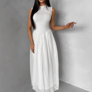 Krémové tvarující šaty JOVARY s tylovou sukní Velikost: M/L