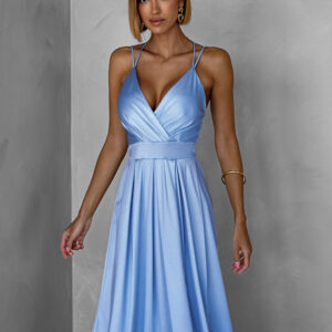 Pomněnkové elegantní šaty SAURANA Velikost: ONESIZE