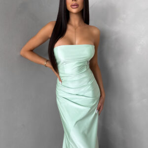 Světle zelené korzetové tvarující šaty ESLIRA bez ramínek Velikost: ONESIZE