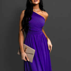 Tmavě fialové společenské dlouhé šaty FLOAT Velikost: ONESIZE