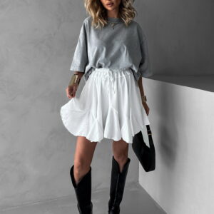 Bílá krátká volánková sukně ROZITA Velikost: ONESIZE