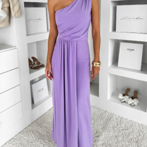 Fialova asymetrické dlouhé šaty DIETER Velikost: ONESIZE