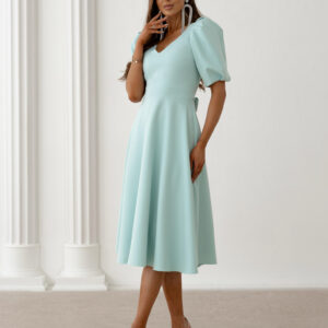 Mintové elegantní midi šaty ORLAYA Velikost: XXXL