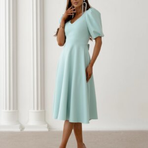 Mintové elegantní midi šaty ORLAYA Velikost: S